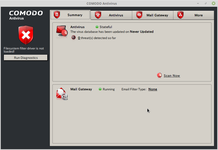 Comodo Antivirus for Linuxスクリーンショット1