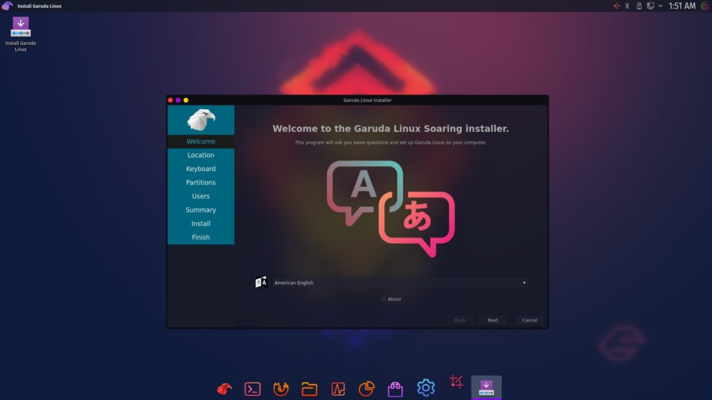 Garuda Linux インストーラ1