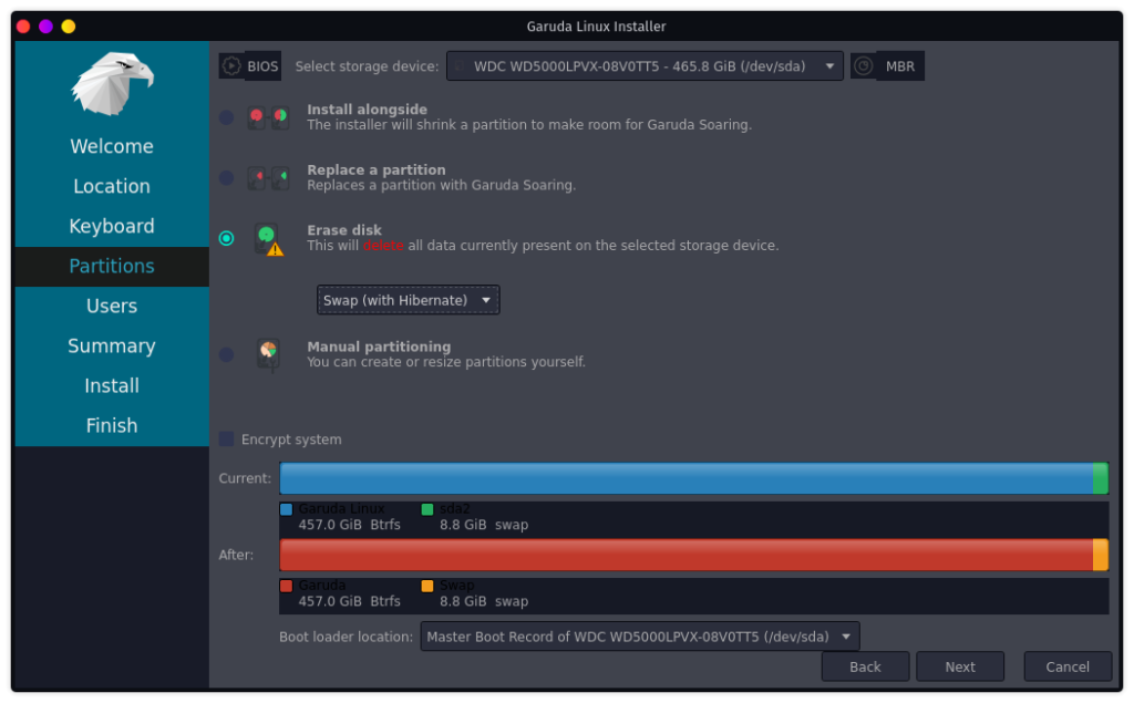 Garuda Linux インストーラ5