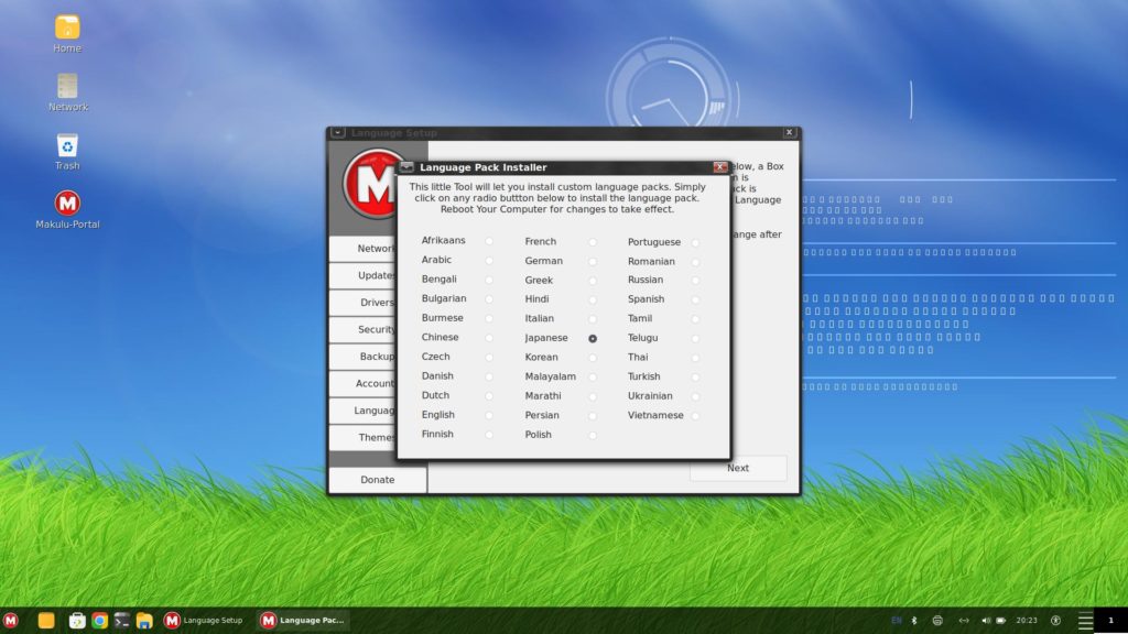 MakuluLinux LinDoz 日本語環境設定