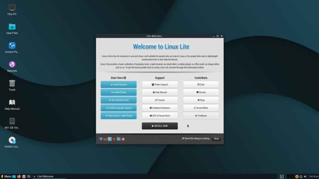 Linux Liteデスクトップ