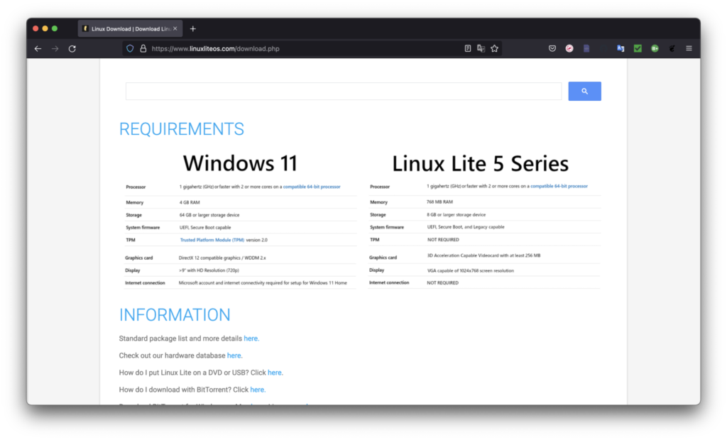 Windows11とLinux Liteの比較